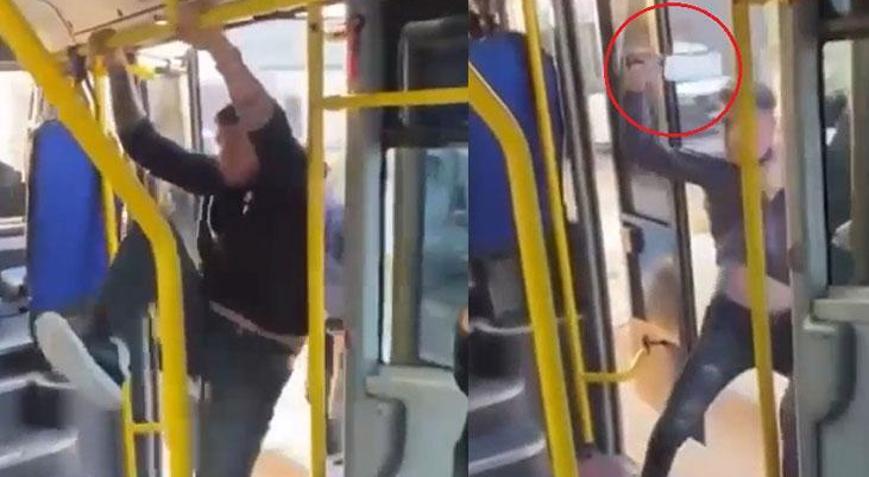 Otobüste Yer Kavgası Kanlı Bitti: Satırlı Saldırı Kamerada