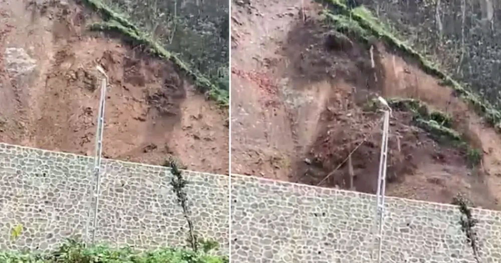 Rize'de Çay Bahçesinde Heyelan: O Anlar Kamerada