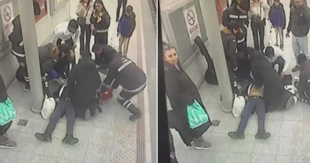 İZBAN İstasyonunda Hayat Kurtaran Müdahale: Şok Cihazı Devreye Girdi