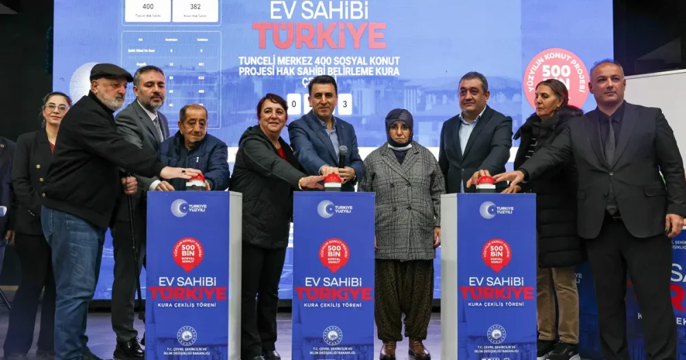 Tunceli'de 500 Konutun Kura Çekimi Gerçekleştirildi