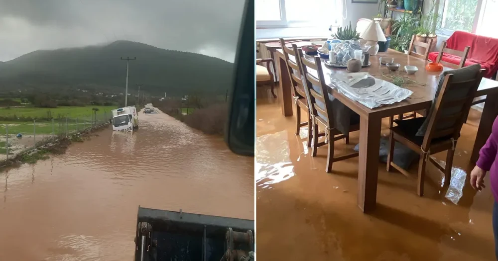 Bodrum'da Şiddetli Yağış Hayatı Felç Etti: Sokaklar Göle Döndü, Evler Su Altında Kaldı