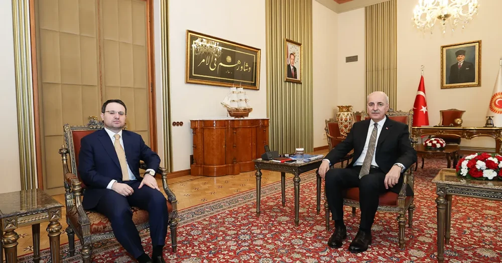 Adalet Bakanı Gürlek, TBMM Başkanı Kurtulmuş'u Ziyaret Etti