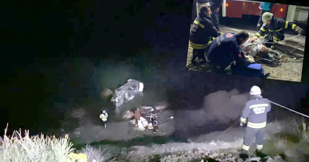 Şarköy'de Trafik Kazası: Otomobil Uçurumdan Deniz Kenarına Yuvarlandı, 3 Yaralı