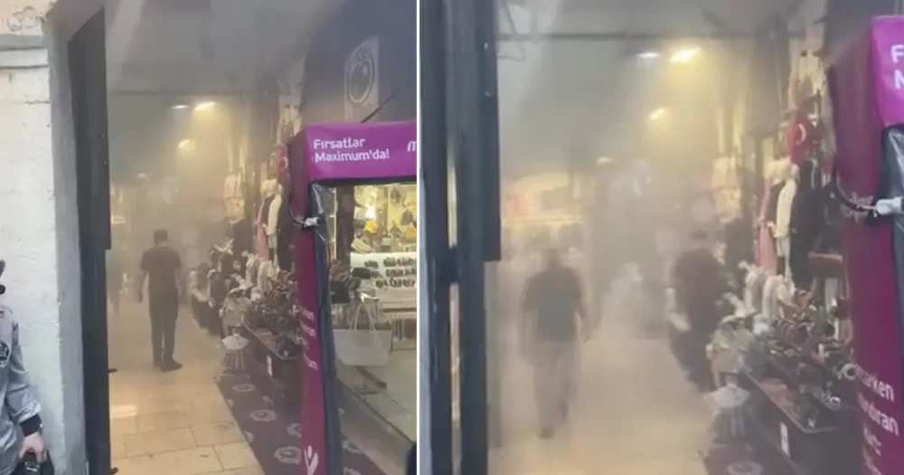 Kapalıçarşı’da Yangın Paniği: Duman Görüşü Engelliyor