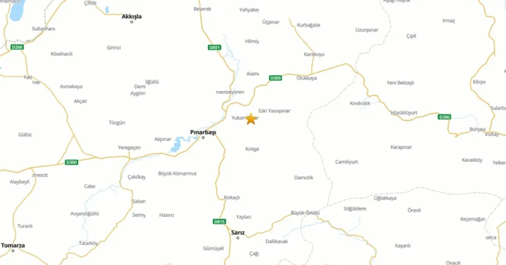 Kayseri'de deprem hareketliliği. Geceden bu yana 62 deprem meydana geldi