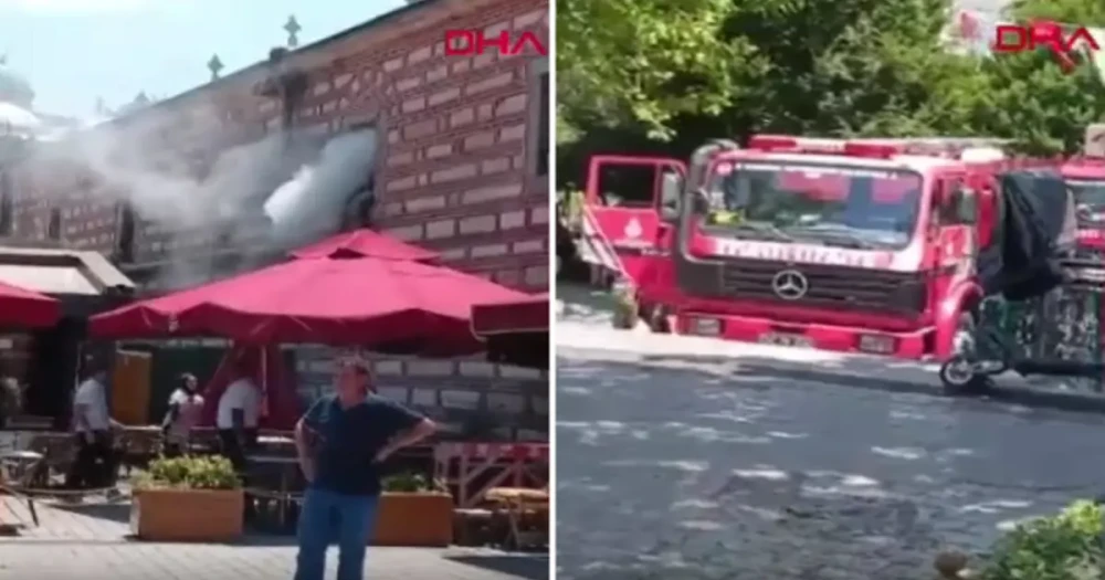 Tarihi Mısır Çarşısı'nda Yangın Paniği