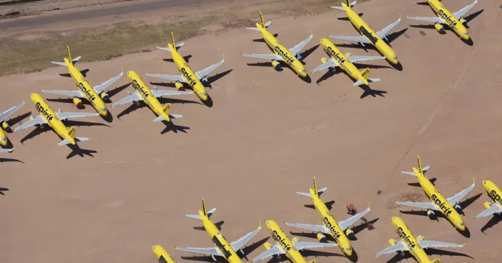 Spirit Airlines iflas etti, uçaklar çölde kaldı